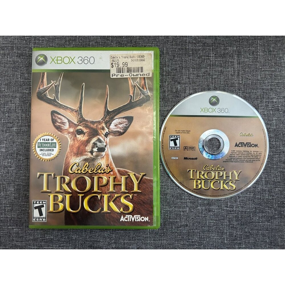Cabelas Trophy Bucks Xbox 360 2007 Hunting Adventure Pre-Owned